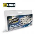 AMMO by Mig AMIG7300 Drybrush Set Grey Colors