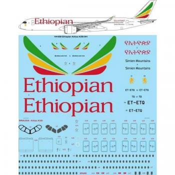 26 Decals 144-808 Airbus A350-941 Decals Ethiopian