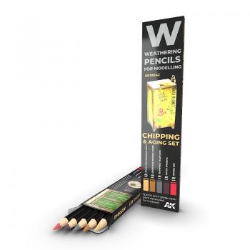 AK Interactive AK10042 Weathering Pencils - Chipping