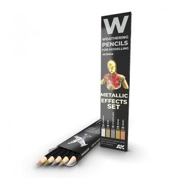 AK Interactive AK10046 Weathering Pencils - Metallic