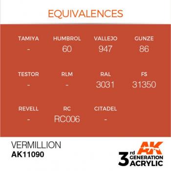 AK Interactive AK11090 AK 3GEN - Vermillion