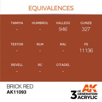 AK Interactive AK11093 AK 3GEN - Brick Red