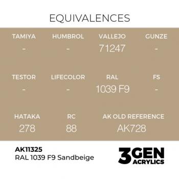 AK Interactive AK11325 AK 3GEN - RAL 1039 F9 Sandbeige