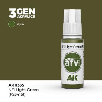 AK Interactive AK11335 AK 3GEN - No1 Light Green FS 34151