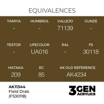 AK Interactive AK11344 AK 3GEN - Field Drab FS 30118