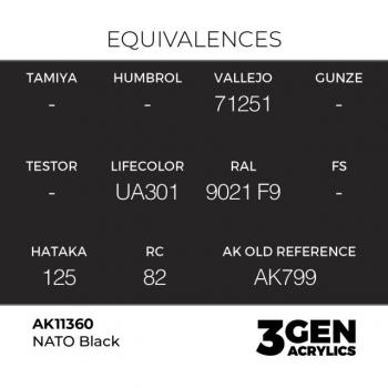 AK Interactive AK11360 AK 3GEN - NATO Black