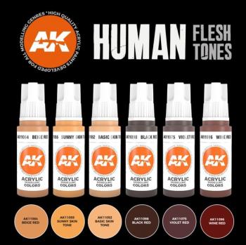 AK Interactive AK11603 AK 3GEN - Human Flesh Tones