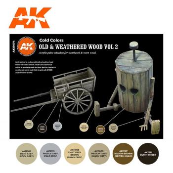AK Interactive AK11674 Old & Weathered Wood Vol. 2