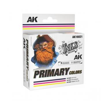 AK Interactive AK16021 Primary Colors - Ink Set