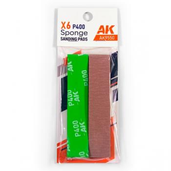 AK Interactive AK9550 Sanding Sponge P400 x 6