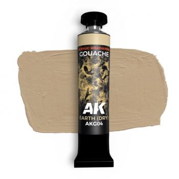 AK Interactive AKG04 AK GOUACHE - Earth - Dry