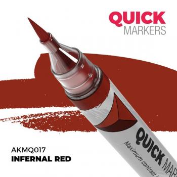 AK Interactive AKMQ017 QUICK MARKER - Infernal Red