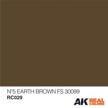 AK Interactive RC029 AK Real Colors No 5 Earth Brown FS 30099