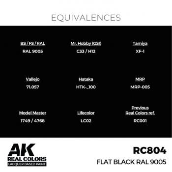 AK Interactive RC804 Real Colors - Flat Black