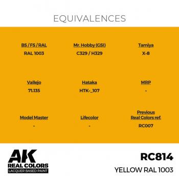 AK Interactive RC814 Real Colors - Yellow