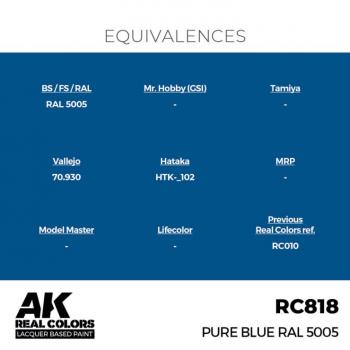 AK Interactive RC818 Real Colors - Pure Blue RAL 5005