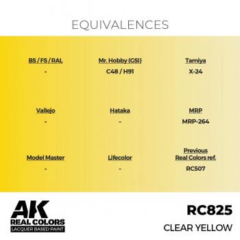 AK Interactive RC825 Real Colors - Clear Yellow