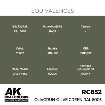 AK Interactive RC852 Real Colors - Olive Green RAL 6003