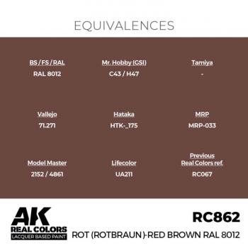 AK Interactive RC862 Real Colors - Red Brown RAL 8012