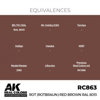 AK Interactive RC863 Real Colors - Red Brown RAL 8013