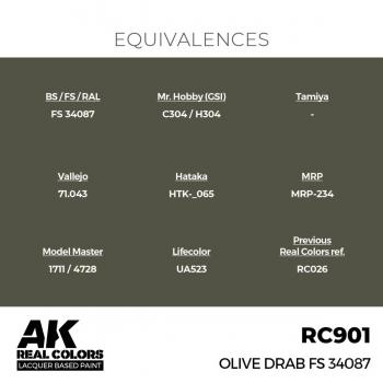 AK Interactive RC901 Real Colors - Olive Drab FS 34087