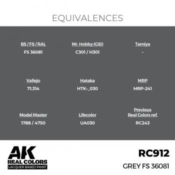 AK Interactive RC912 Real Colors - Grey FS 36081