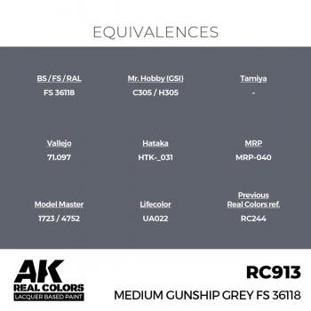 AK Interactive RC913 Real Colors - Medium Gunship Grey