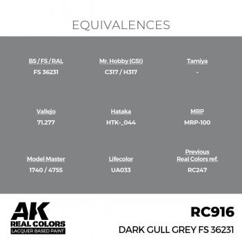 AK Interactive RC916 Real Colors - Dark Gull Grey