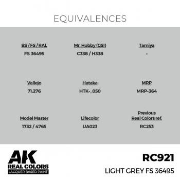 AK Interactive RC921 Real Colors - Light Grey FS 36495