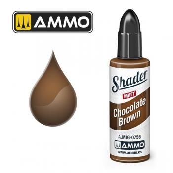 AMMO by Mig Jimenez AMIG0756 MATT SHADER - Chocolate Brown