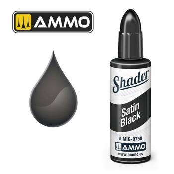 AMMO by Mig Jimenez AMIG0758 MATT SHADER - Satin Black