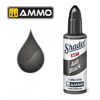 AMMO by Mig Jimenez AMIG0759 MATT SHADER - Ash Black