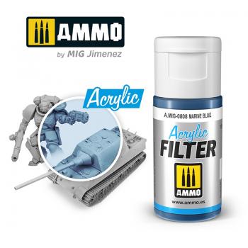 AMMO by Mig AMIG0808 Acrylic Filter Marine Blue