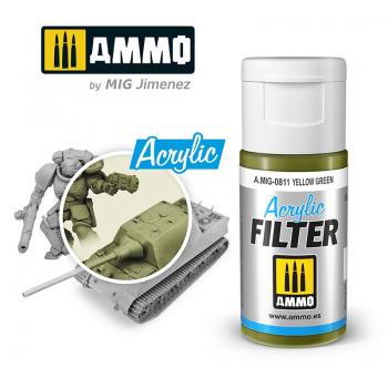 AMMO by Mig Jimenez AMIG0811 Acrylic Filter Yellow Green