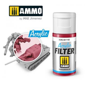 AMMO by Mig AMIG0817 Acrylic Filter Red