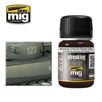 AMMO by Mig AMIG1202 Streaking Grime For Panzer Grey