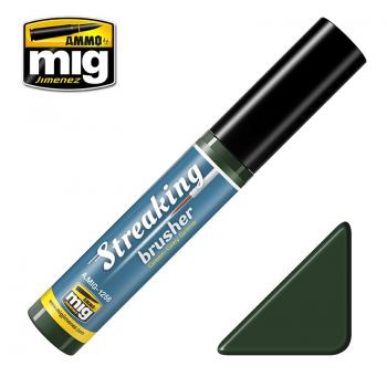 AMMO by Mig AMIG1256 Streaking Brusher - Green-Grey Grime