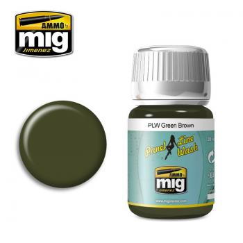AMMO by Mig AMIG1612 Panel Line Wash Green Brown