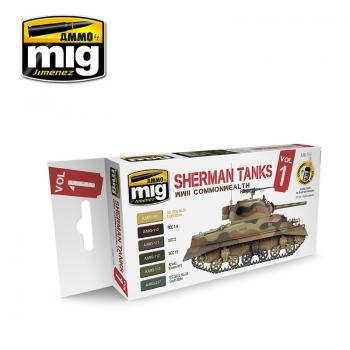 AMMO by Mig Jimenez AMIG7169 Sherman Tanks Vol. 1