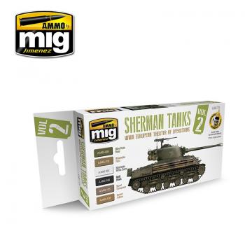 AMMO by Mig Jimenez AMIG7170 Sherman Tanks Vol. 2