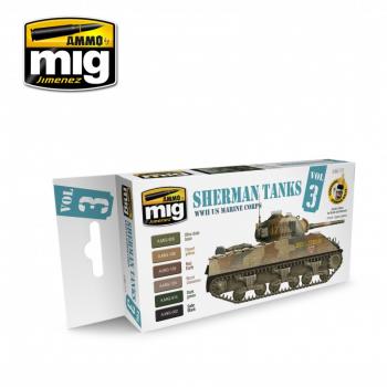 AMMO by Mig Jimenez AMIG7171 Sherman Tanks Vol. 3