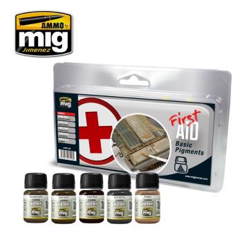 AMMO by Mig AMIG7448 First Aid Basic Pigments