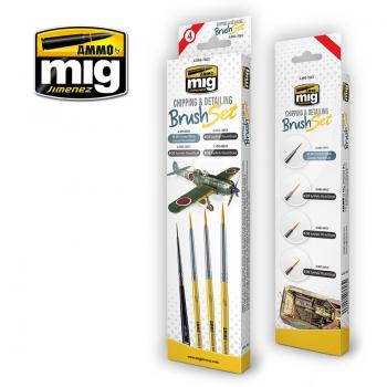 AMMO by Mig AMIG7603 Chipping & Detailing Brush Set
