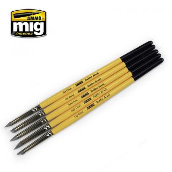 AMMO by Mig AMIG7606 Rubber Brush Set