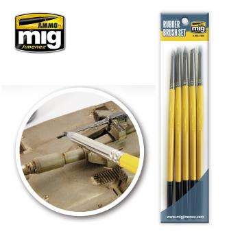 AMMO by Mig Jimenez AMIG7606 Rubber Brush Set