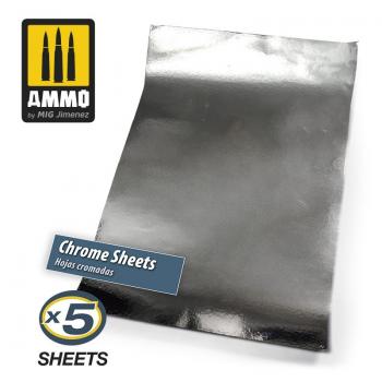 AMMO by Mig AMIG8248 Chrome Sheets x 5