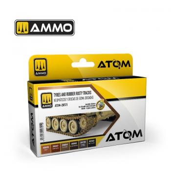 AMMO by Mig Jimenez ATOM-20721 ATOM - Tyres and Rubber Rusty Tracks