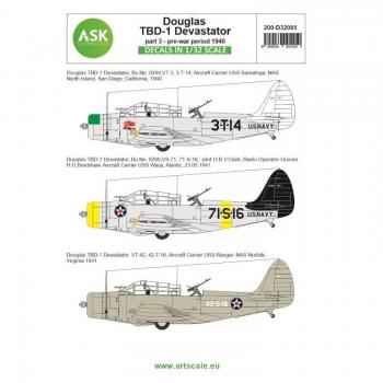 ASK Art Scale Kit D32085 Douglas TBD-1 Devastator - Part 3