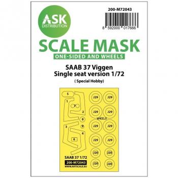 ASK Art Scale Kit M72043 SAAB 37 Viggen Masks - Special Hobby