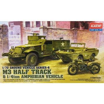 Academy 13408 M3 Half Track and Amphibian Vehicle